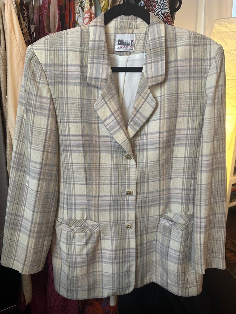 Sold! 8, 21” chest Conrad C Rayon Linen Blend Summer Blazer